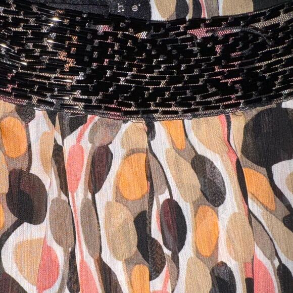 Apostrophe Women Beaded Scoop Neck Ruffle Sleeves Blouse Multi-Color 16W-18W - Picture 8 of 9